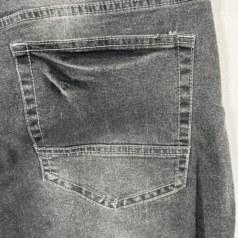 True Rebel Jeans Mens 34X30 Dark Gray Premium Denim 808 Slim Fit Straight Leg - Picture 16 of 16